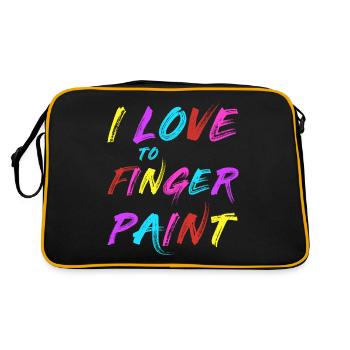 I'M PAINT - I Love to Finger Paint – Finger Paints - Retro Bag - black/gold - Back