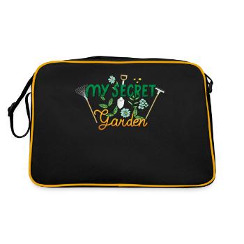 Mein geheimer Garten My Secret Garden - Retro Tasche - Schwarz/Gold - Hinten