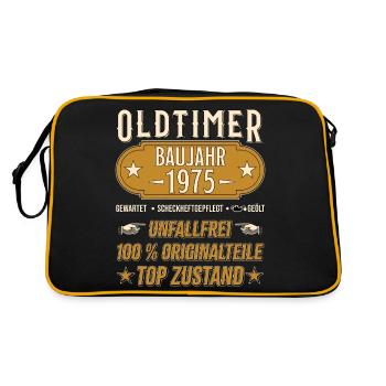 Modèle Vintage 1975 Vintage Rétro drôle Design - Sac Retro - noir/or - Dos