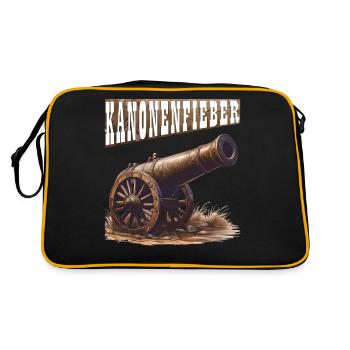 CANNON FEVER - Retro Bag - black/gold - Back
