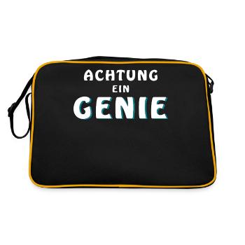 ATTENTION A GENIUS - Retro Bag - black/gold - Back