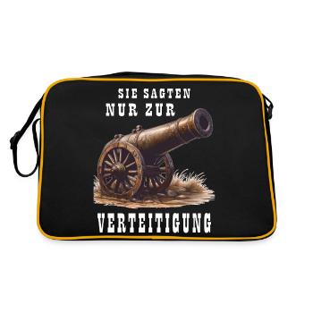 LE , DISAIENT-ILS, N’ÉTAIT QUE POUR SE DÉFENDRE - Sac Retro - noir/or - Dos