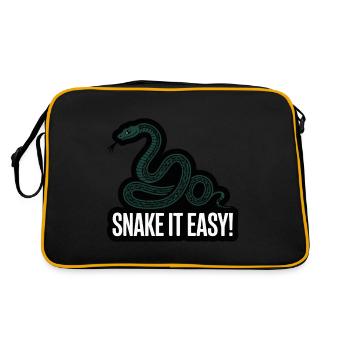 SNAKE IT EASY - Retro Bag - black/gold - Back