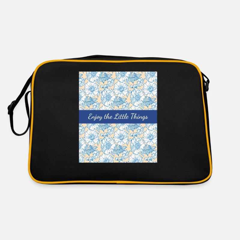 Genießen Sie die kleinen Dinge mit Blumenmuster Retro Tasche