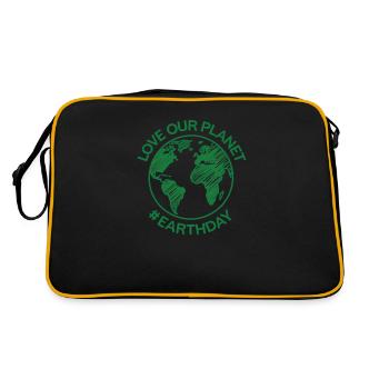 Aimez notre planète #EarthDay - Sac Retro - noir/or - Dos