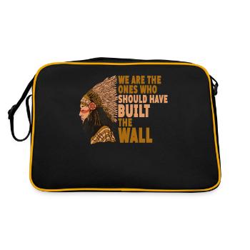 We should have built the wall - - Retro Bag - black/gold - Back