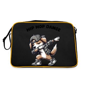 Dog Dabbing Comic - Retro Bag - black/gold - Back