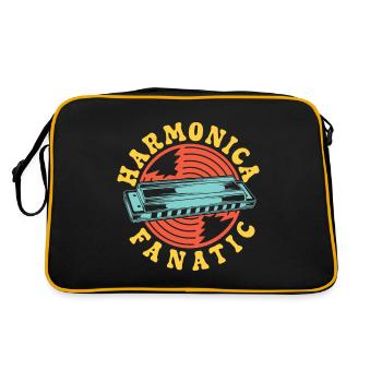 drôle d’harmoniciste fanatique harmonica - Sac Retro - noir/or - Dos