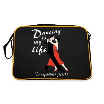 Dancing is my life dance partner - Retro Bag - black/gold - Back
