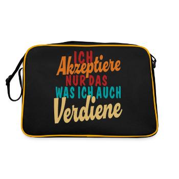 Accepter ce que je mérite - Sac Retro - noir/or - Dos