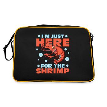 Je suis juste ici pour l’amateur de crevettes et de fruits de mer - Sac Retro - noir/or - Dos