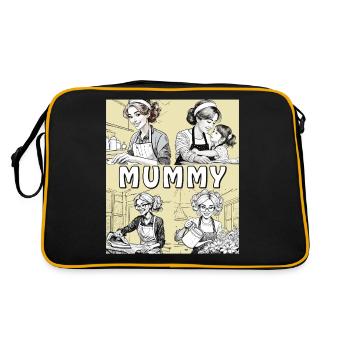 FRAU HAUSARBEIT MUMMY - Retro Tasche - Schwarz/Gold - Hinten