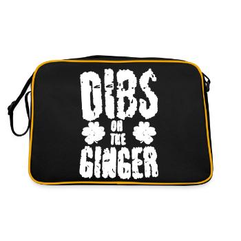 Vintage Dibs On The Ginger Funny Irish Leaf - Retro Bag - black/gold - Back