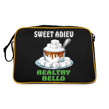 SUGAR SWEET ADIEU HEALTHY HELLO - Retro Bag - black/gold - Back