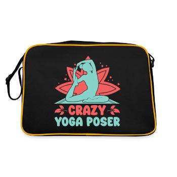 Yoga Crazy Yoga Poseur Yoga drôle - Sac Retro - noir/or - Dos