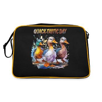 JOURNÉE DU CANARD COIN-TASTIQUE - Sac Retro - noir/or - Dos