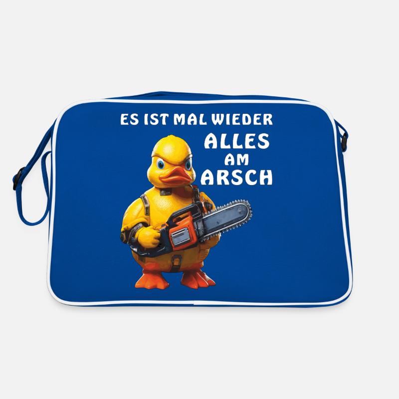 DUCK CHAINSAW ALL ON THE ASS Retro Bag