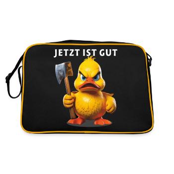 ENTE BEIL JETZT IST GUT - Retro Tasche - Schwarz/Gold - Hinten