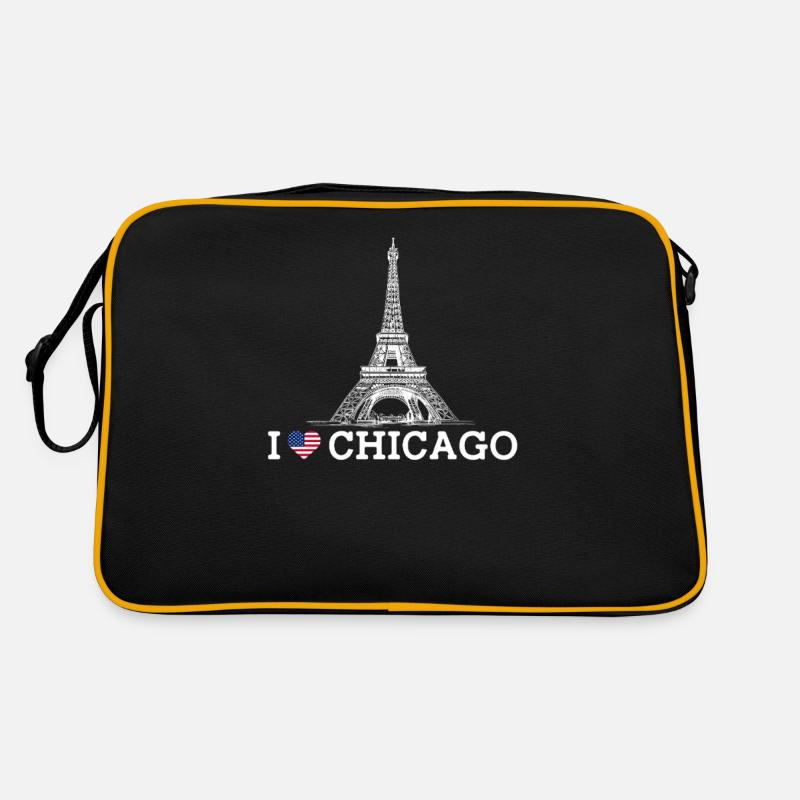 J’aime Chicago Illinois Cool Tour Eiffel Lover Sac Retro