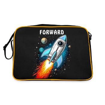ROCKET MARS FORWARD - Retro Bag - black/gold - Back