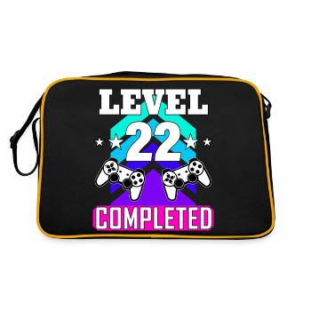 gaming birthday haha like - Retro Bag - black/gold - Back