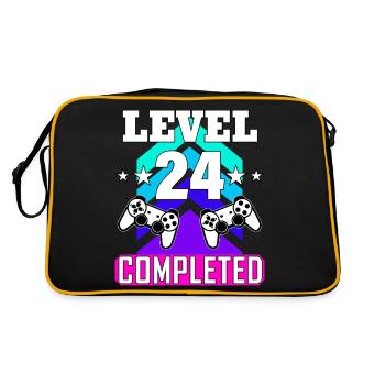 gaming birthday haha how funny - Retro Bag - black/gold - Back