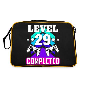 gaming birthday haha like - Retro Bag - black/gold - Back