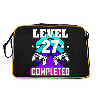gaming birthday haha like - Retro Bag - black/gold - Back