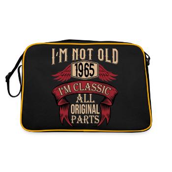 not old classic haha funny for - Retro Bag - black/gold - Back