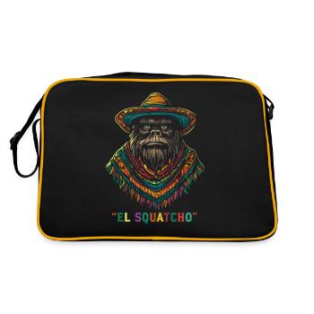 El Squatcho à la mexicaine avec poncho et - Sac Retro - noir/or - Dos