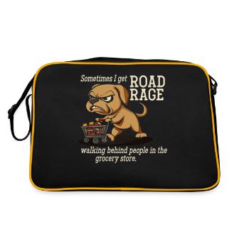 Parfois, j’ai de la rage au volant au supermarché - Sac Retro - noir/or - Dos