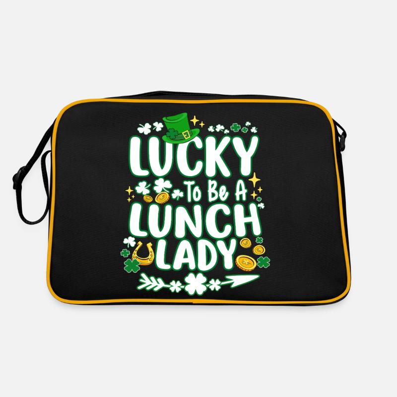 Chemise de la Saint-Patrick, chanceuse d’être une dame du déjeuner Sac Retro