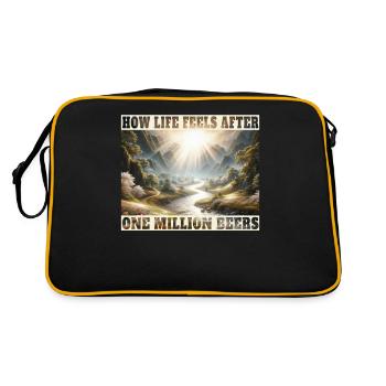 À quoi ressemble la vie après un million de bières - Sac Retro - noir/or - Dos