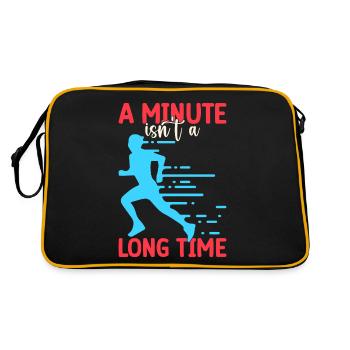 Running A Minute Isn ́t Long Time Marathon Runner - Retro Bag - black/gold - Back