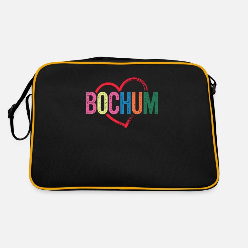 Bochum Herz Bunt Retro Tasche