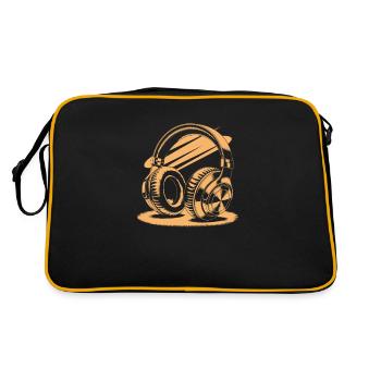 Gold Headphones - Retro Bag - black/gold - Back