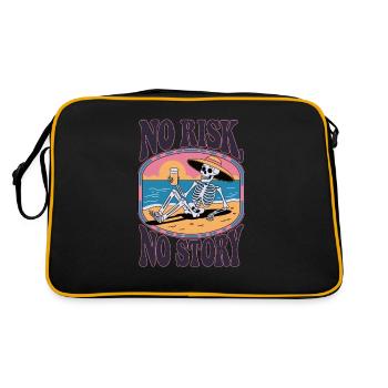 Pas de risque, pas d’histoire – Squelette sur la plage - Sac Retro - noir/or - Dos