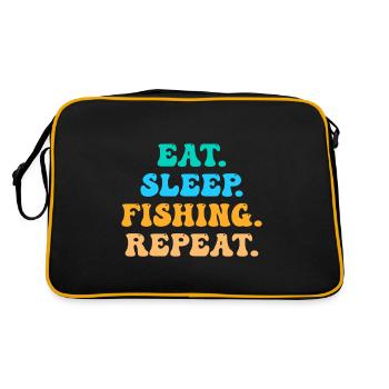 Eat. Sleep. Fishing - Retro Bag - black/gold - Back