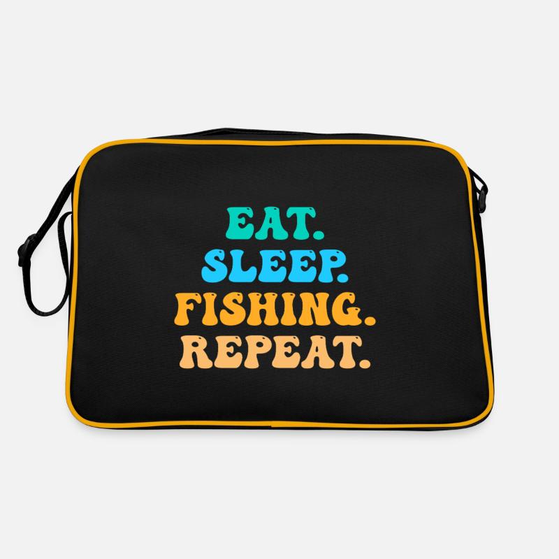 Manger. Dormir. Pêche Sac Retro