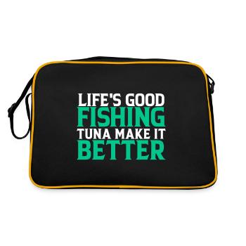 Fishing Makes Better - Retro Bag - black/gold - Back