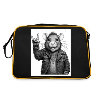 RATTE IT ROCKS À NOUVEAU - Sac Retro - noir/or - Dos