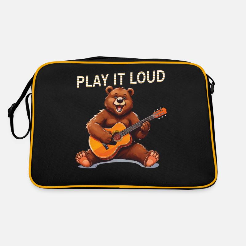 BEAR GUITAR PLAY IT LOUD Retro Bag