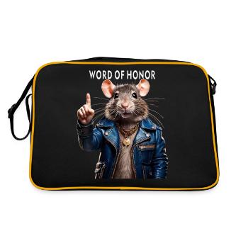 RATS WORD OF HONOR - Retro Tasche - Schwarz/Gold - Hinten