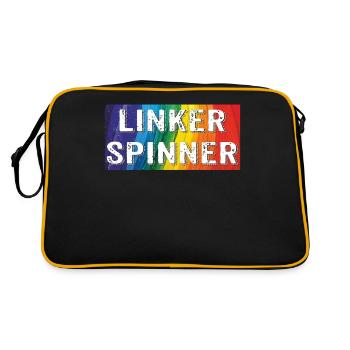 LINKER SPINNER - Retro Tasche - Schwarz/Gold - Hinten