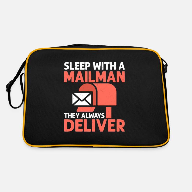 Sleep With A Mailman Mail Carrier Postal Worker Retro Bag