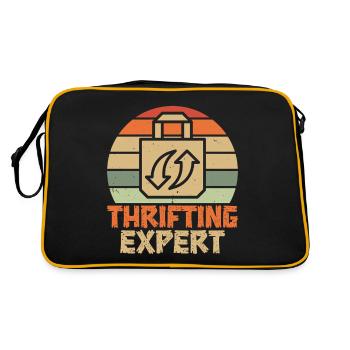 Thrift Shopper Thrifting Expert Thrift Store - Retro Bag - black/gold - Back