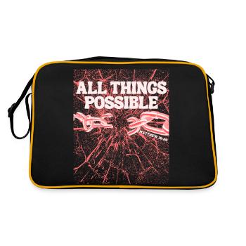 All Things Possible – Matthew 19:26 - Retro Bag - black/gold - Back