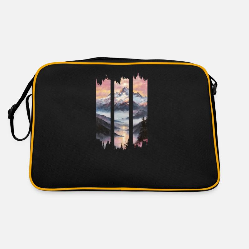 Triptych Mountain Dusk Retro Bag
