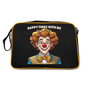 CLOWN HAPPY TIMES WITH ME - Retro Bag - black/gold - Back