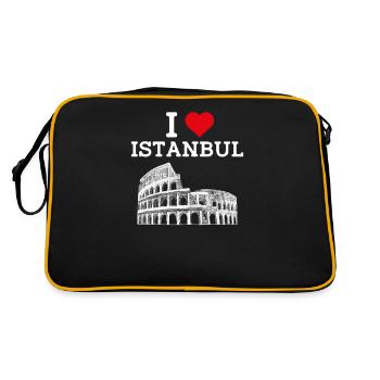 J’aime Istanbul Cool Turkey Lover Europe Colosseum - Sac Retro - noir/or - Dos